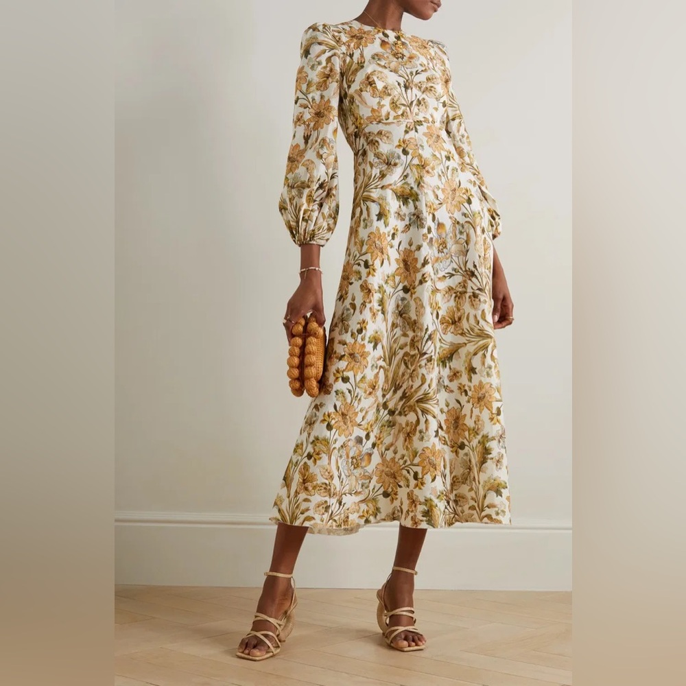 NWOT Zimmermann Chintz Floral Midi Dress - Picture 2 of 13
